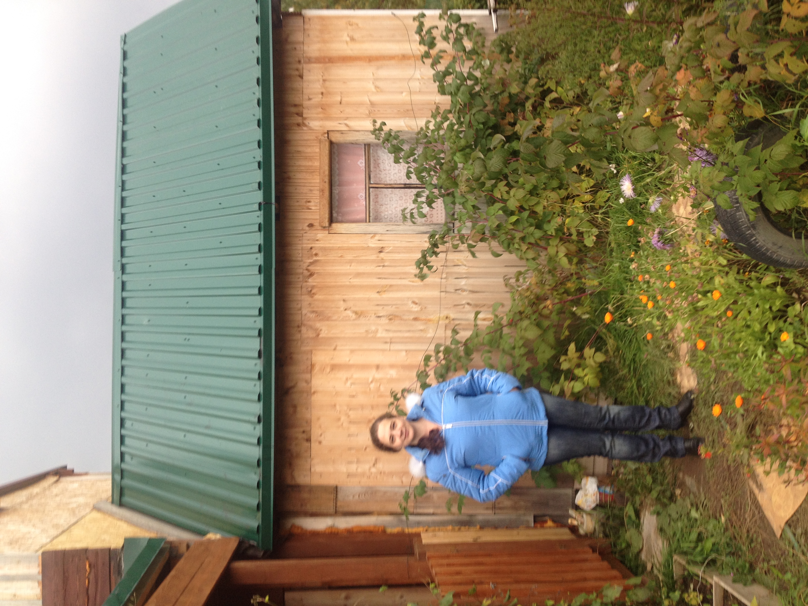 House from the container in the garden